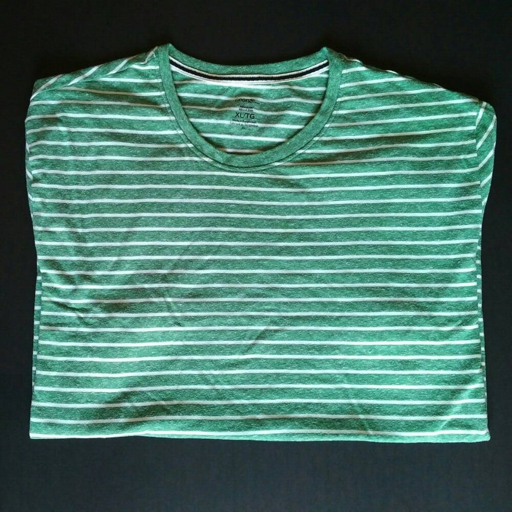 NWOT Men's T-shirt, Green with White Stripes, XL